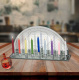 Mirrored Glass Menorah with Colorful Candle Holders - Chanukah 1