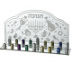 Mirrored Glass Menorah with Colorful Candle Holders - Chanukah