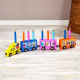 My Play Wood Train Menorah w/ Removable Wood Candles 1
