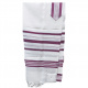 Mofet Maroon & Silver Stripes Wool Tallit size 55