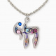Swirling Silver Chai Necklace by Seeka