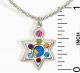 Multicolor Star of Judaic David Necklace by Seeka 1