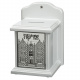 Elegant White 770 Building Tzedakah Box for Wall