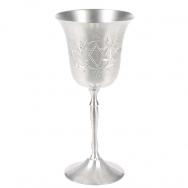 Pewter Plated Kiddush Cup, Large